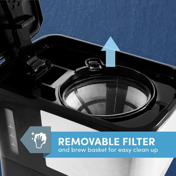 Elite Gourmet EHC9420 Automatic 5-Cup Brew & Drip Coffee Maker Reusable Filter - Picture 4 of 7